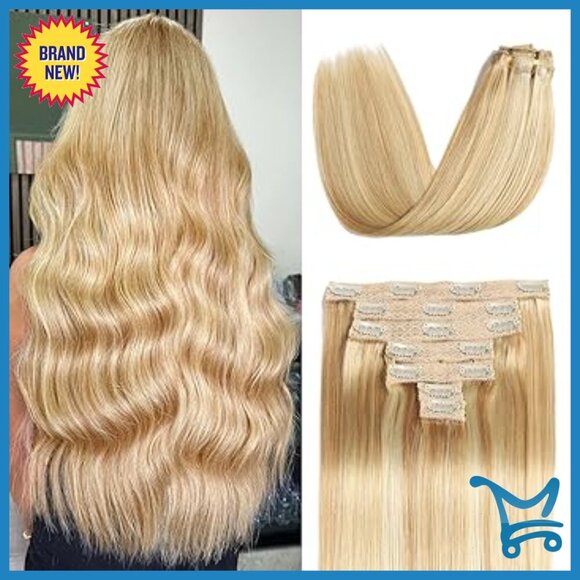 16 Inch Clip-In Human Hair Extensions, 7pcs 70g Straight Remy Hair main image 7